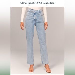 High rise Abercrombie and Fitch 90s straight Jean - curve love